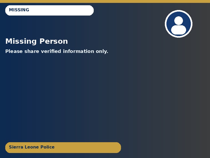 Missing: MISSING PERSON 02
